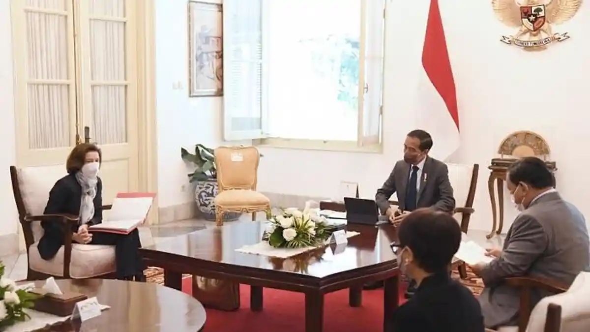 Presiden Jokowi Terima Kunjungan Menteri Angkatan Bersenjata Perancis Bahas Kerja Sama Pertahanan