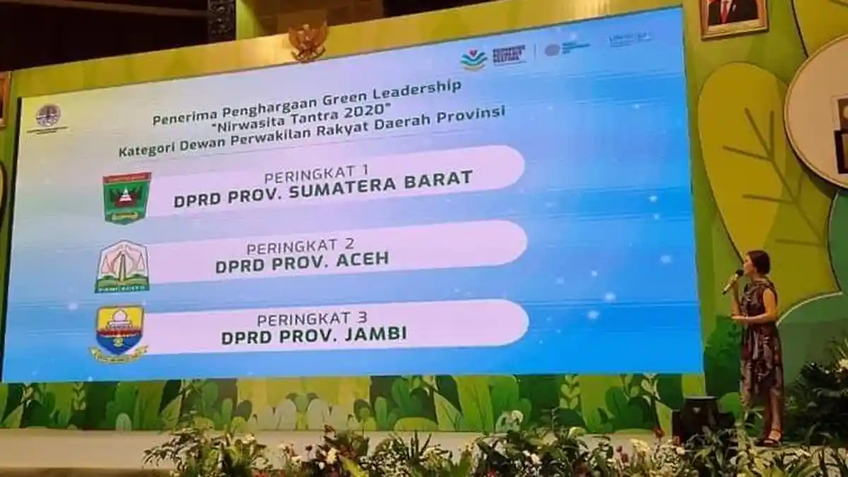 DPR Aceh Terima Penghargaan Green Leadership dari KLHK