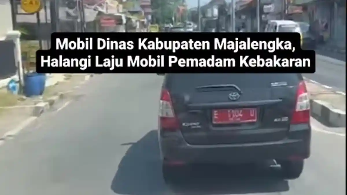 Halangi Laju Damkar di Majalengka, Pengemudi Mobil Dinas Minta Maaf ke Kantor Pemadam: Ditegur