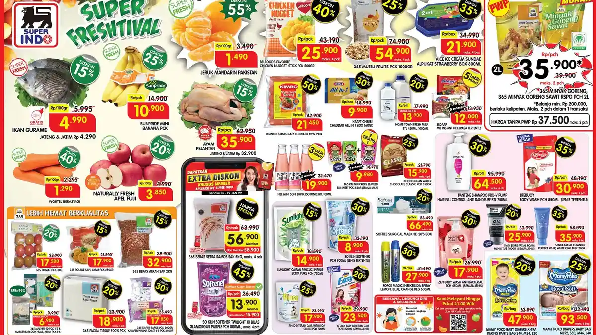KATALOG Promo Superindo Berlaku Hingga 20 Januari 2022, Ada Minyak Goreng Murah & Ekstra Diskon 