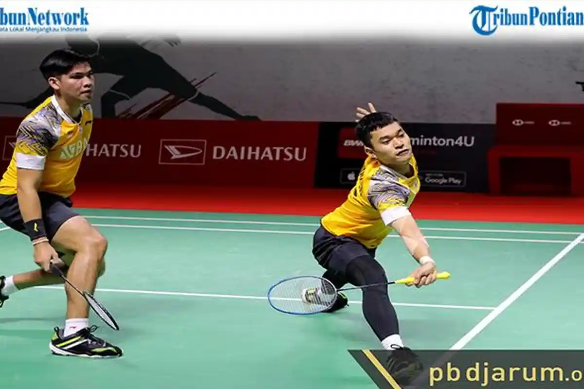 Sedang Berlangsung Badminton Indonesia Open 2022 Leo Rolly Carnando/Daniel Marthin vs Kim/Anders