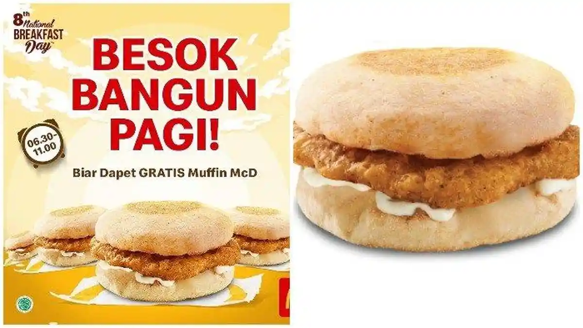 PAGI INI McDonalds (McD) Bagi-bagi 1.000 Sarapan Gratis, Mulai 06.30 WIB di Seluruh Outlet