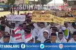 Laskar Santri Kabupaten Malang Deklarasi Dukung Jokowi Presiden Dua Periode