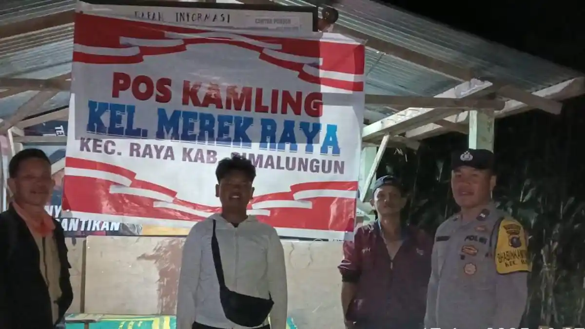 Polres Simalungun Jaga Semangat Ronda Malam, Sambangi Petugas Pos Kamling di Merek Raya
