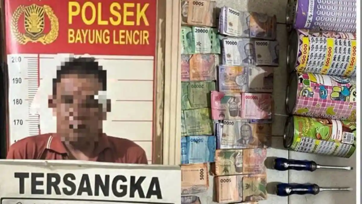 Pria Jagoan di Bayung Lencir Muba Ini Pasrah Dikepung Warga dan Polisi, Curi Empat Celengan