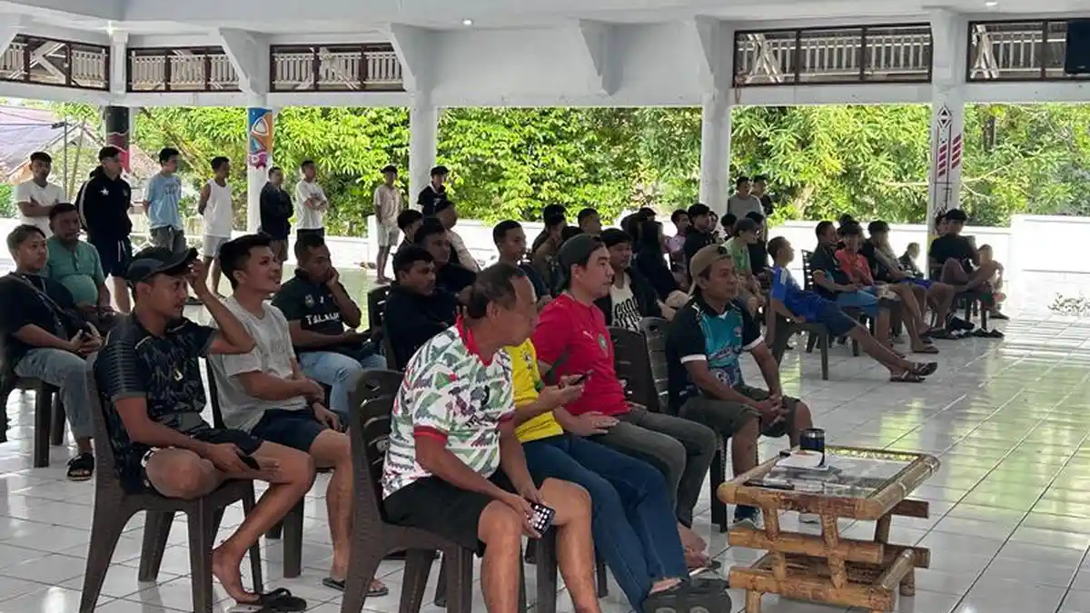 Nobar Brasil vs Maroko di Rujab Bupati Sangihe, Michael Thungari Sebut Maroko Tampil Lebih Baik