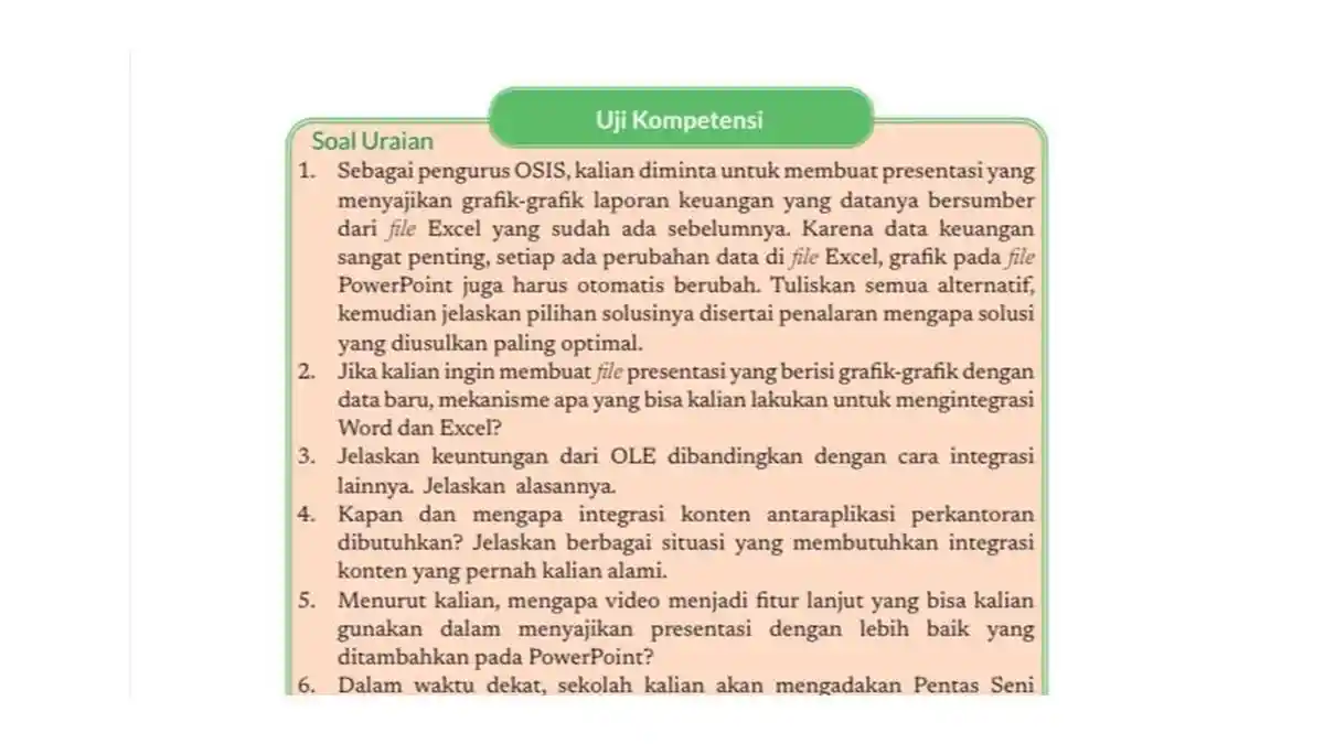 Soal dan Jawaban Uji Kompetensi BAB 3 Informatika kelas 10 Halaman 62