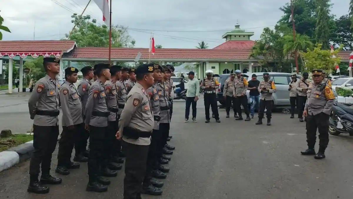 Polisi Jaga Ketat RS Aloe Saboe Saat Pemeriksaan Kesehatan Calon Kepala Daerah Gorontalo