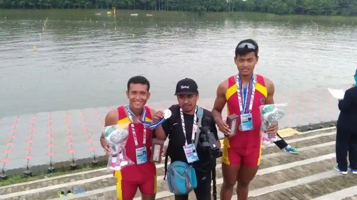 Atlet Dayung Sulsel Sumbang Perak Kedua di PON XIX Jabar