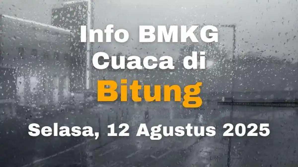 Info BMKG Cuaca Besok Hari di Bitung Sulawesi Utara Selasa, 12 Agustus 2025