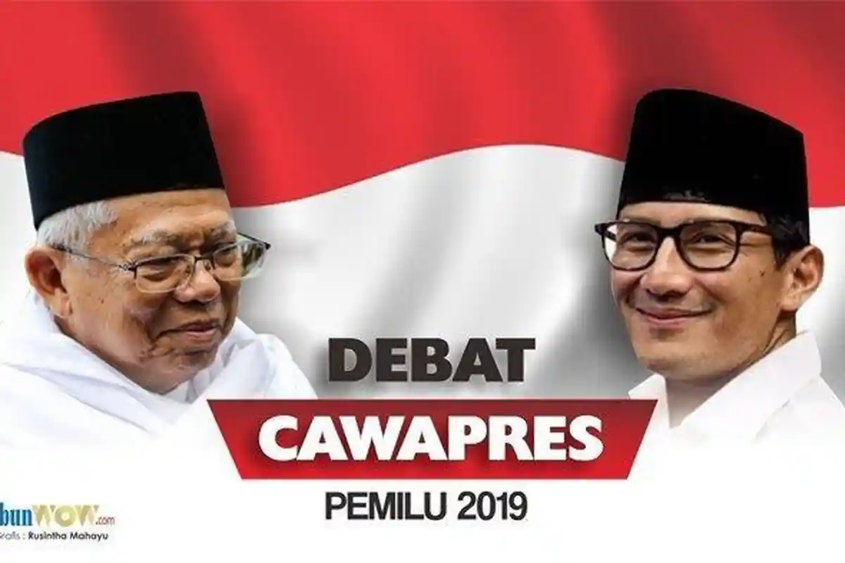 POIN Penting Debat Calon Wakil Presiden 2019, Maruf Amin Vs Sandiaga Uno, Nyaris Tanpa Debat