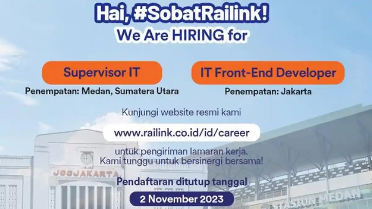 Lowongan Kerja KAI Bandara untuk Lulusan S1, Pendaftaran Dibuka hingga 2 November 2023