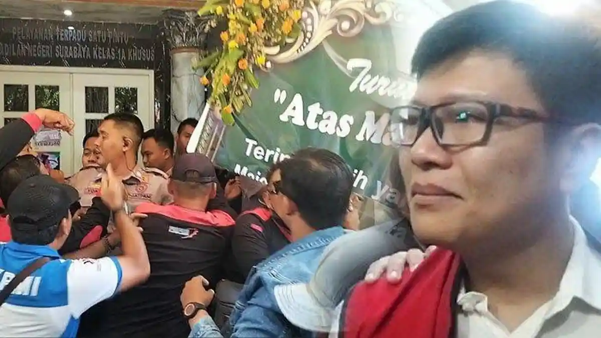 Heboh Kabar Ronald Tannur ke Luar Negeri Pasca Divonis Bebas, Massa Aksi di PN Surabaya Ricuh