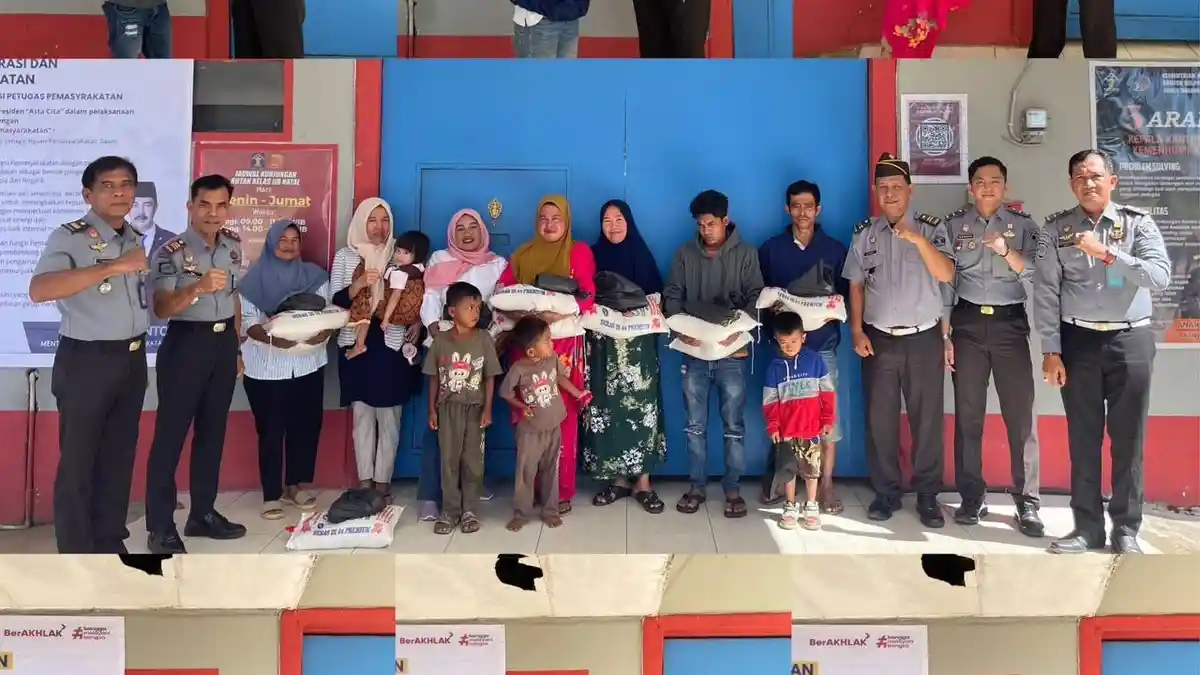 Dukung Program Akselerasi, Rutan Kelas IIB Natal Beri Bantuan Sosial kepada Keluarga Warga Binaan