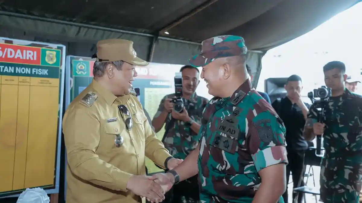 Terima Kunjungan Danrem 023/KS, Bupati Dairi: TNI Membangun Desa Terbukti Positif