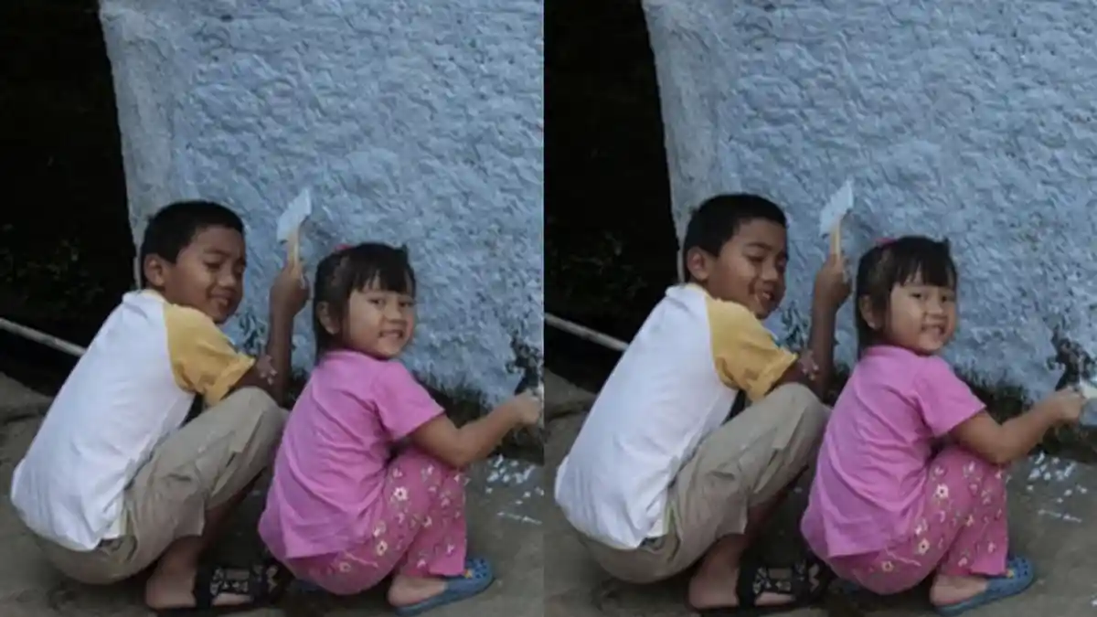 Ridwan Kamil Bagikan Potret Masa Kecil Alm Eril, Rukun Lukis Tembok Bareng Zara, Ini Momennya!