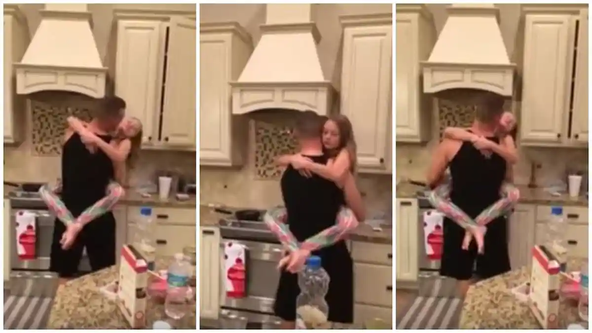 Tak Sadar Direkam Sang Ibu, Lihat Aksi Anak dan Ayahnya Ketika Berdua di Dapur