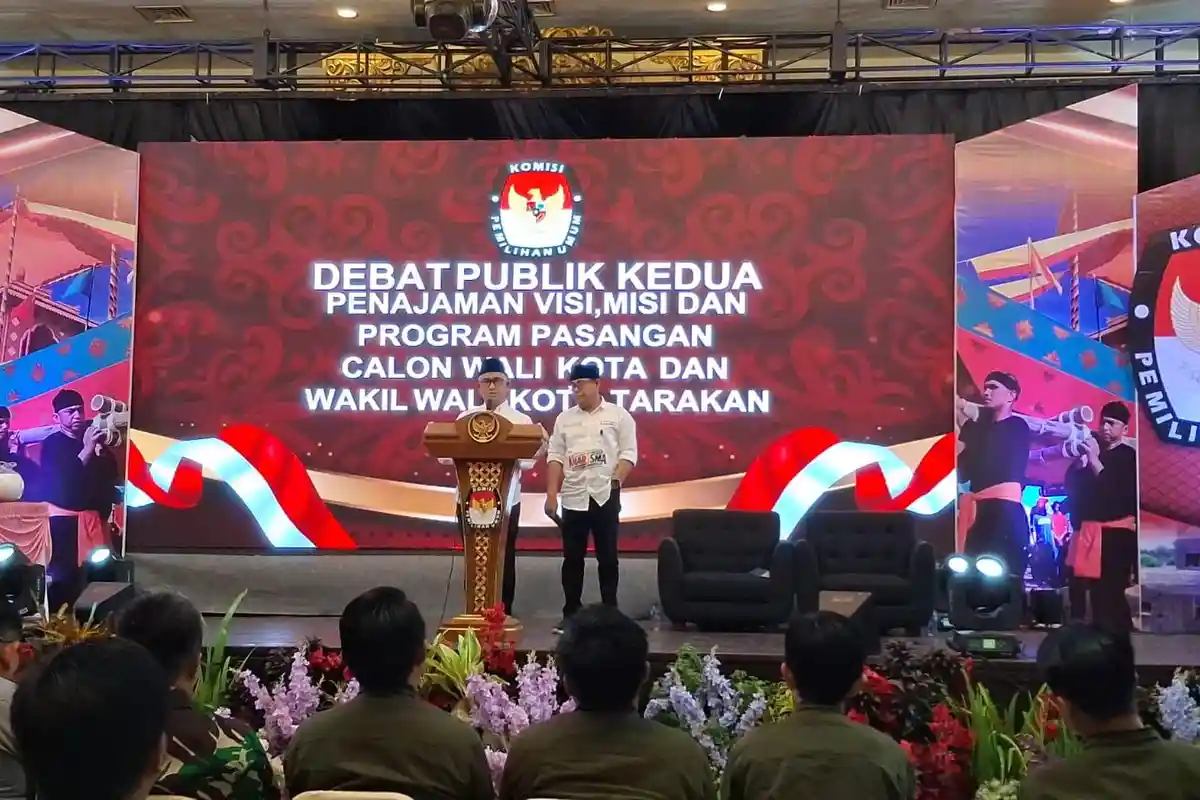 Debat Kedua Pilwali Tarakan, Paslon Kharisma Tangani Bencana Lewat One Call One Number 
