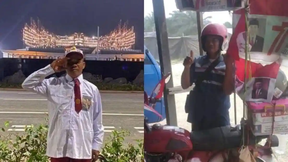 Sosok Mulkasin, Penjual Pentol Asal Gresik yang Viral Naik Motor 1000 KM Demi Upacara HUT RI di IKN