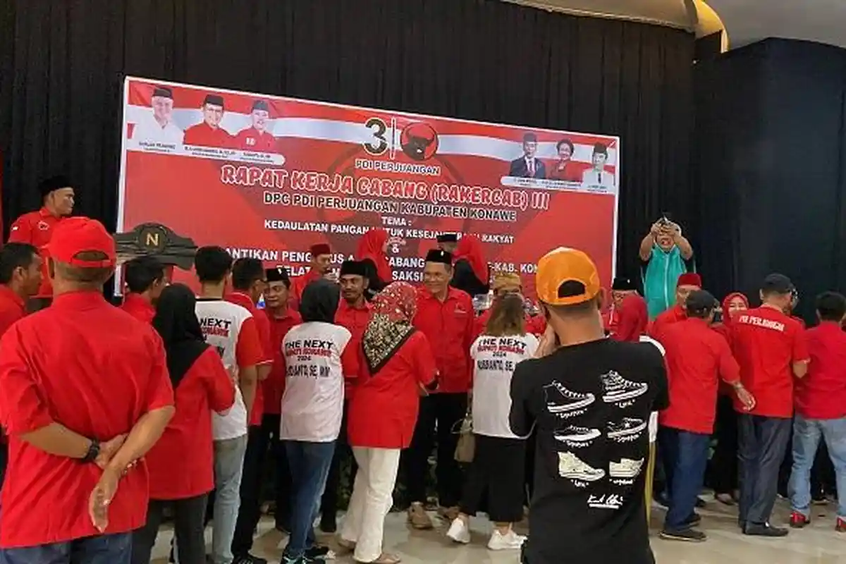 Lukman Abunawas, Ahmad Safei hingga Muhammad Fajar Hasan Hadiri Rakercab III DPC PDIP Konawe Sultra