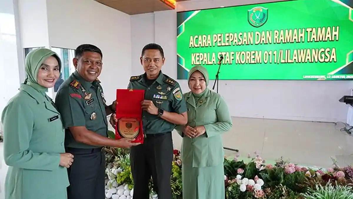 Danrem Ali Imran Pimpin Pelepasan Kasrem 011/Lilawangsa Pindah Tugas