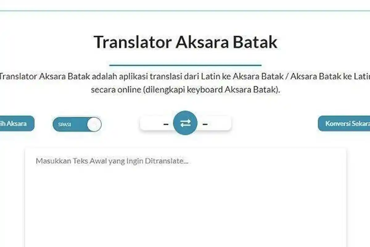 Cara Translate atau Terjemahkan Aksara Batak ke Latin  Online