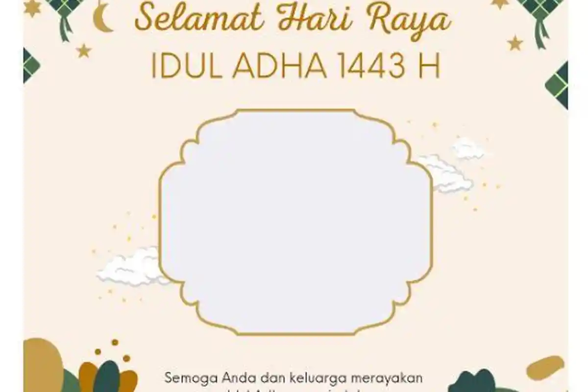 Twibbon Hari Raya Idul Adha 2022/1443 H Gratis untuk Upload Sosial Media Lengkap dengan Caption