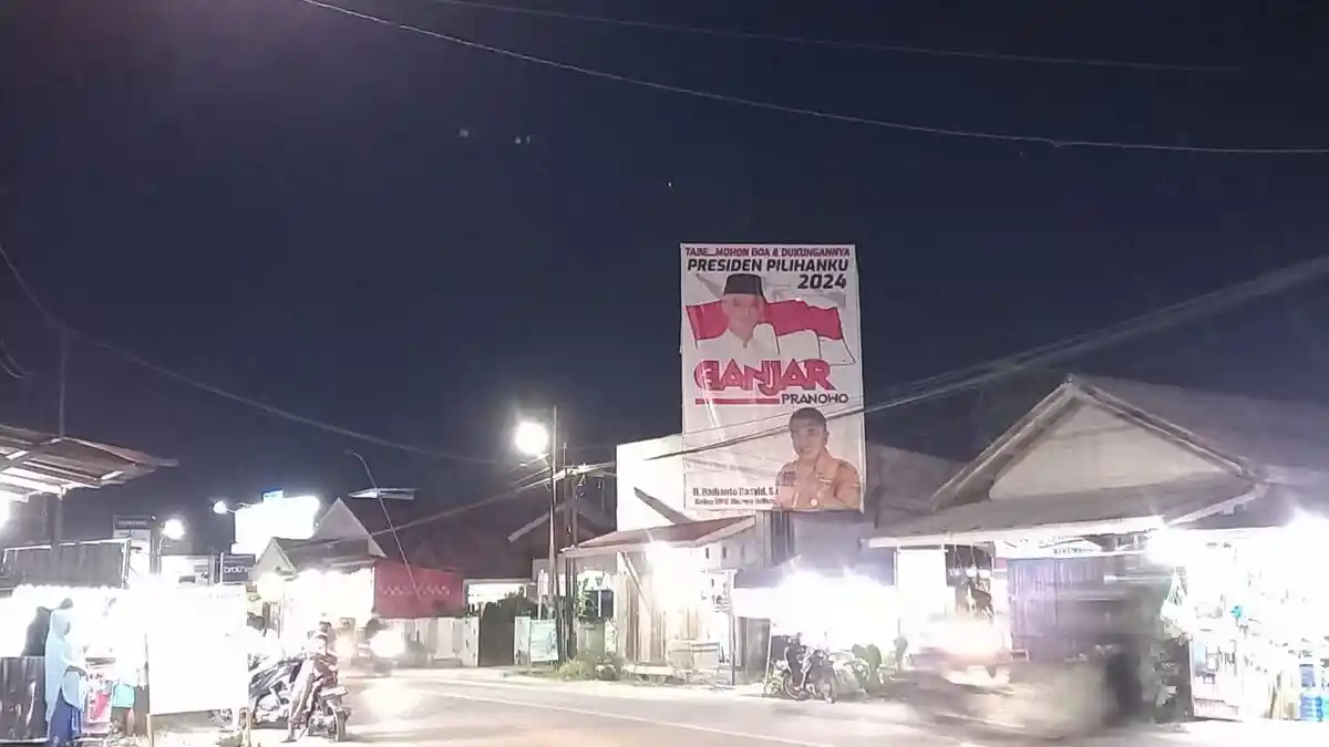 Baliho Dukungan Ganjar Pranowo Terpasang di Sigi, Ada Wajah Hadianto Rasyid