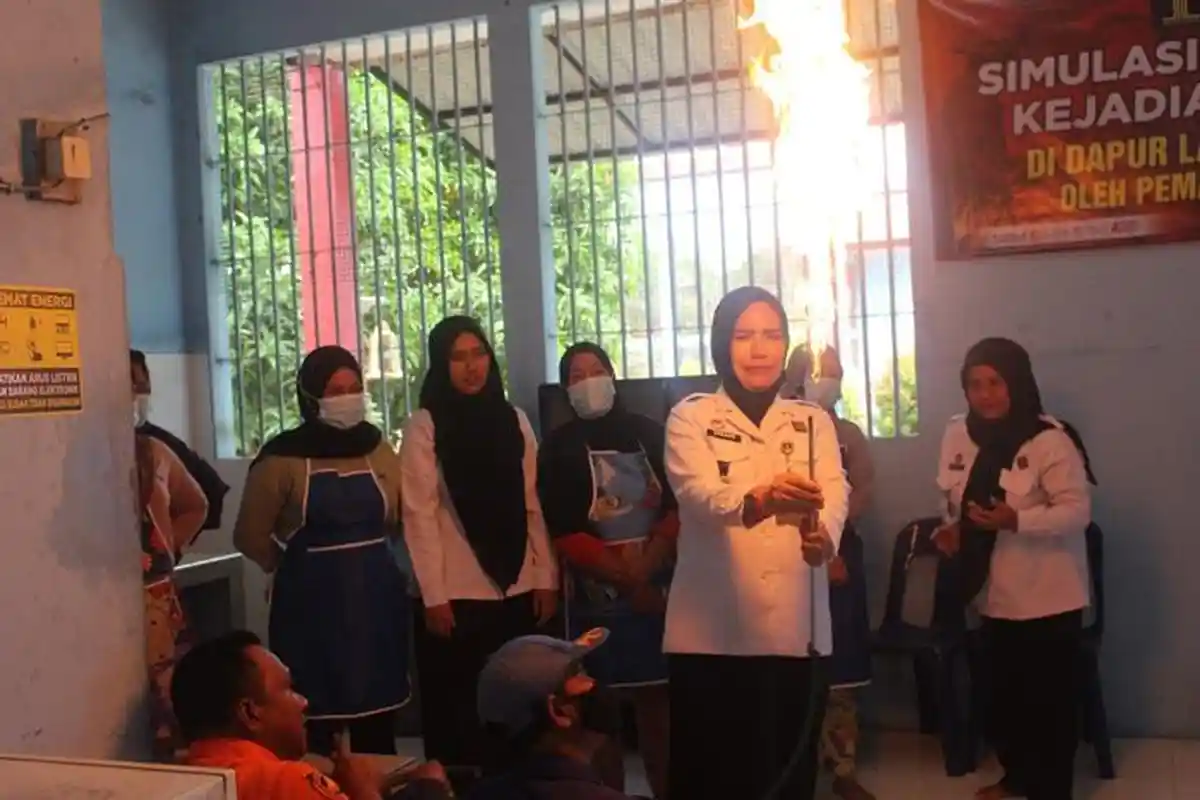 Lapas Perempuan Sigli Gelar Simulasi Kebakaran 