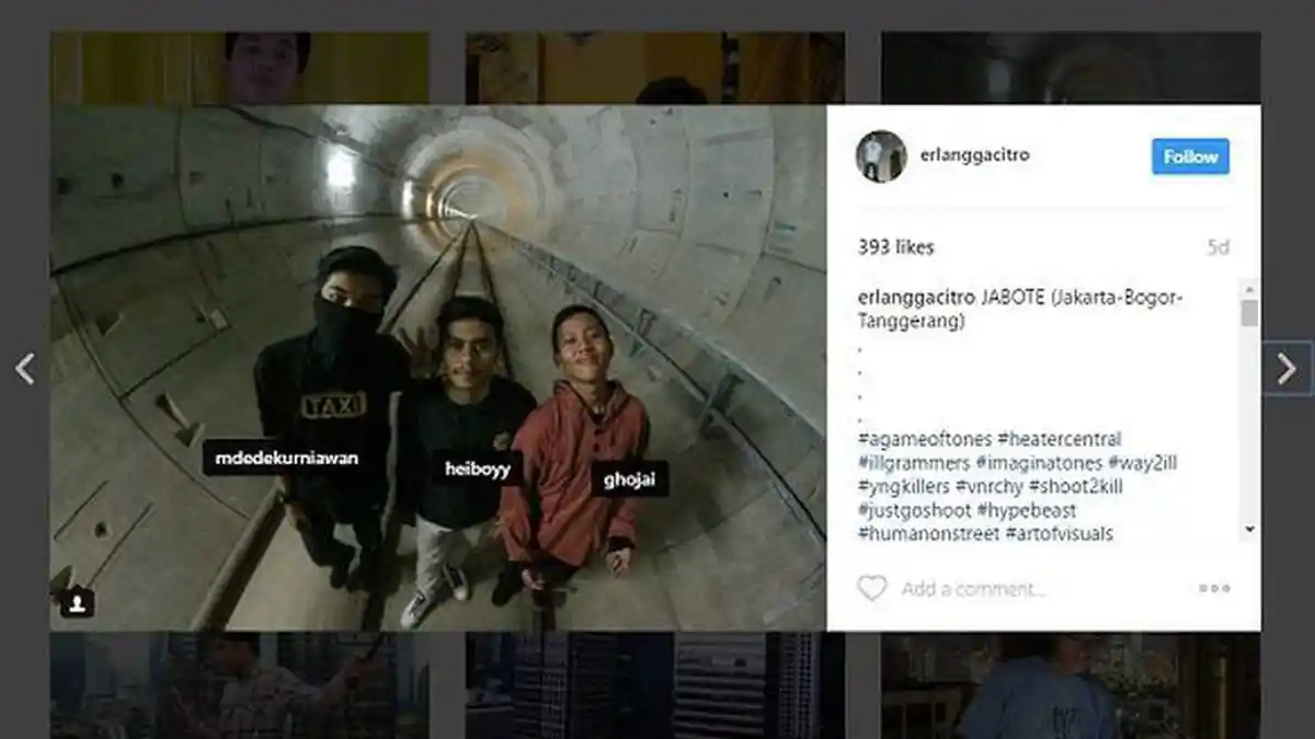 Tiga Remaja Masuk Terowongan Proyek MRT Tanpa Helm dan Berfoto