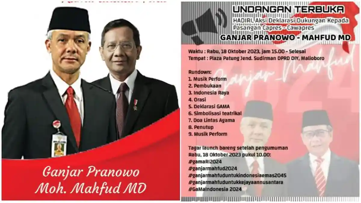 BREAKING NEWS: Beredar Undangan Terbatas Deklarasi Ganjar-Mahfud MD