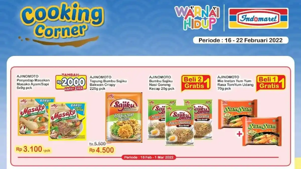 Katalog Promo Indomaret Super Hemat: Sajiku Bumbu Nasi Goreng Beli 2 Gratis 1
