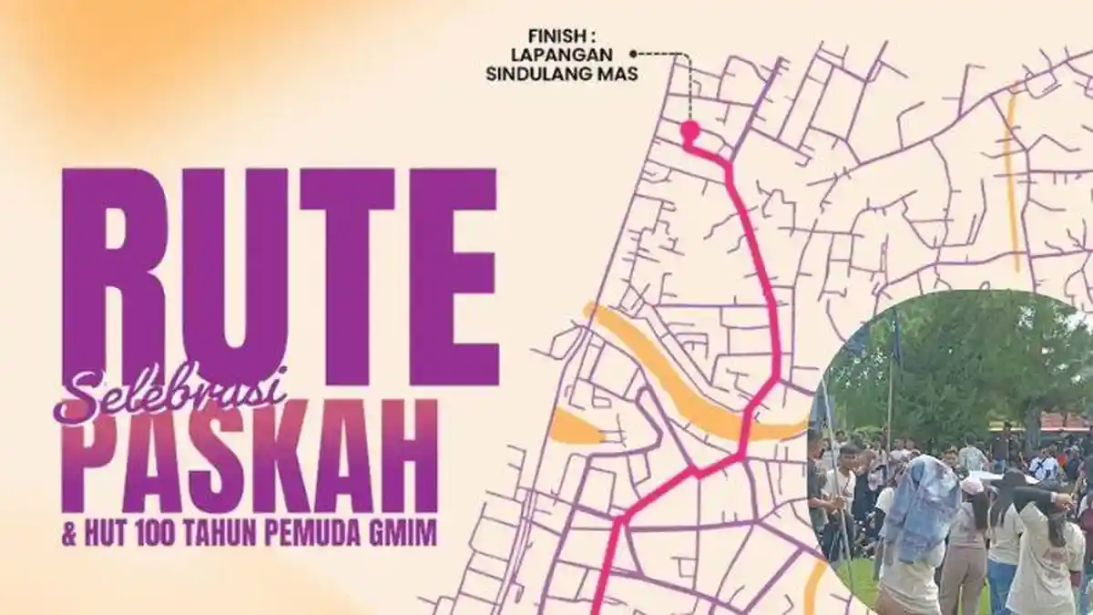 Rute Pawai Paskah Pemuda GMIM 2026 dan Jalur yang Harus Dihindari untuk Terhindar Macet