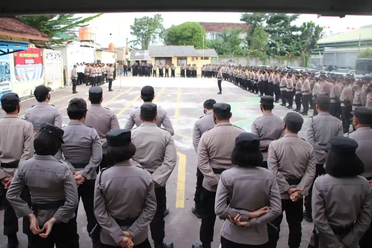 Polres Pringsewu Mulai Terjunkan Personel Pengamanan Pilkakon Seretak 2022