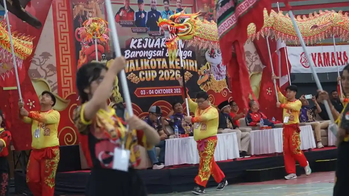 Kota Kediri Jadi Tuan Rumah Perdana Kejuaraan Barongsai dan Naga
