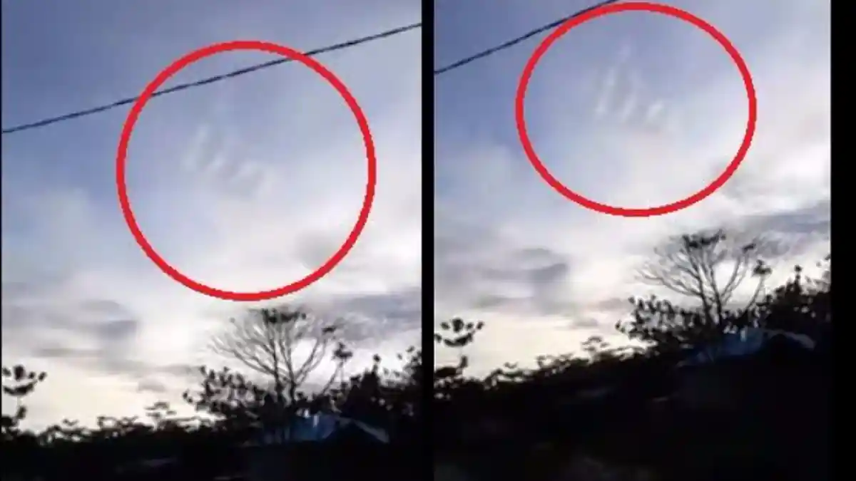 Luar Biasa, Terlihat Awan Bertuliskan Lafaz Allah di Langit Papua! Warganet Subhanalloh