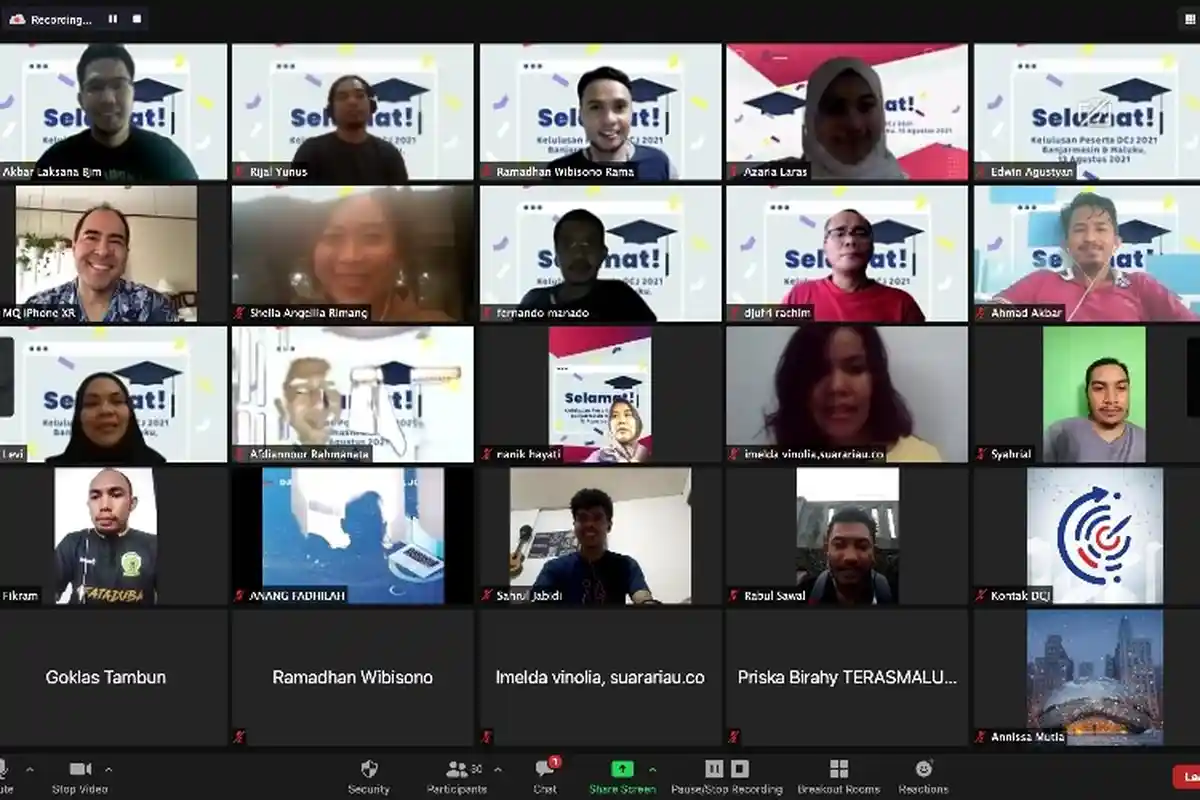 Kedubes AS dan DCJ Bekali Jurnalis dan Dosen dengan Keterampilan Visualisasi Data Covid-19