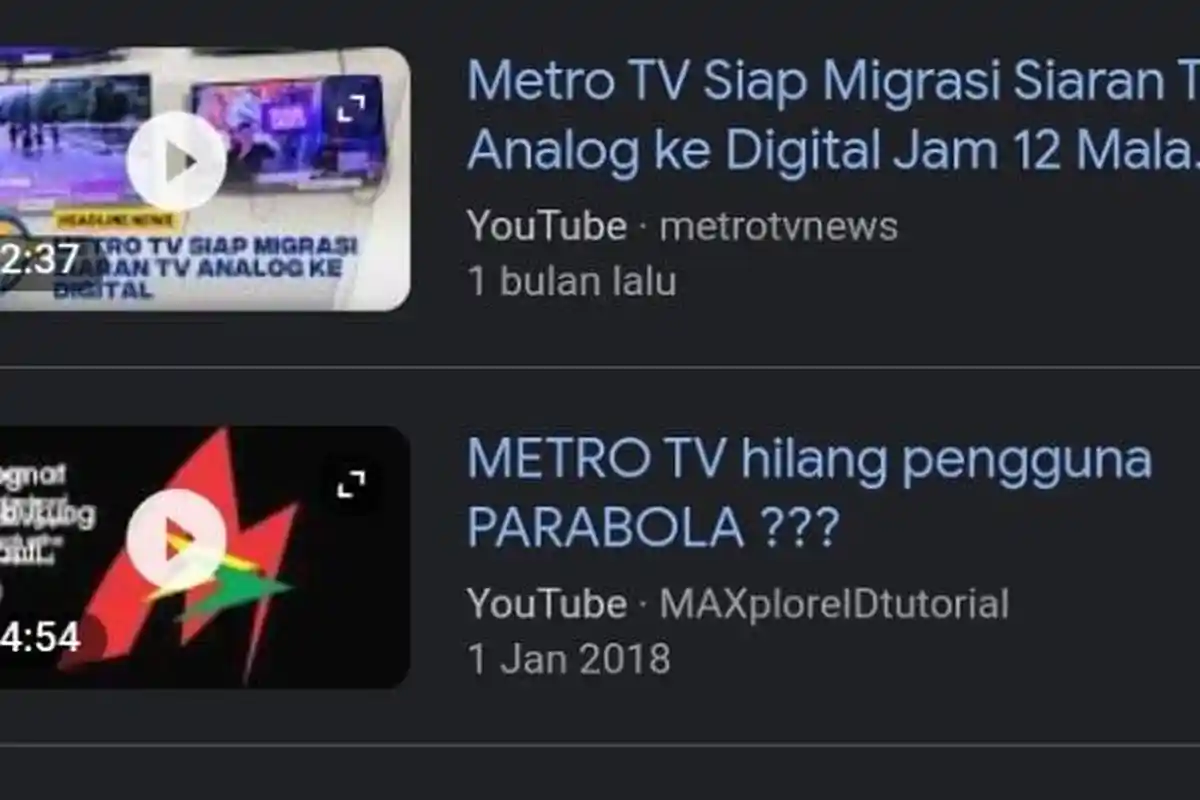 Channel Youtube MetroTV Hilang?