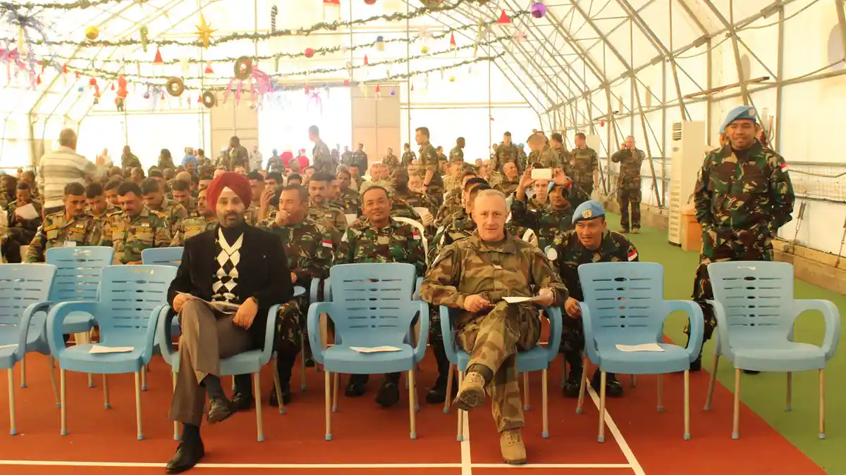 Dansatgas Indobatt Konga XXIII-J/Unifil Hadiri Perayaan Natal di Naqoura