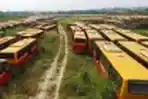 Bus Transjakarta Terbengkalai di Bogor