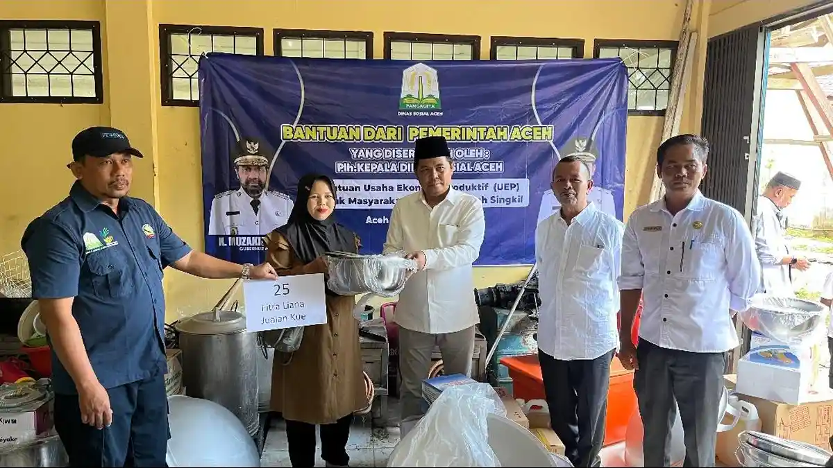 Dinas Sosial Aceh Luncurkan Bantuan Usaha Ekonomi Produktif di Aceh Singkil