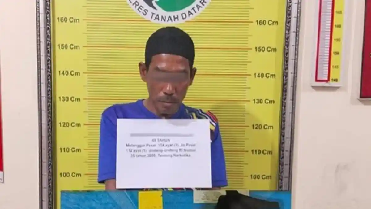 Polres Tanah Datar Tangkap Warga dengan Dua Paket Sabu di Kecamatan Rambatan