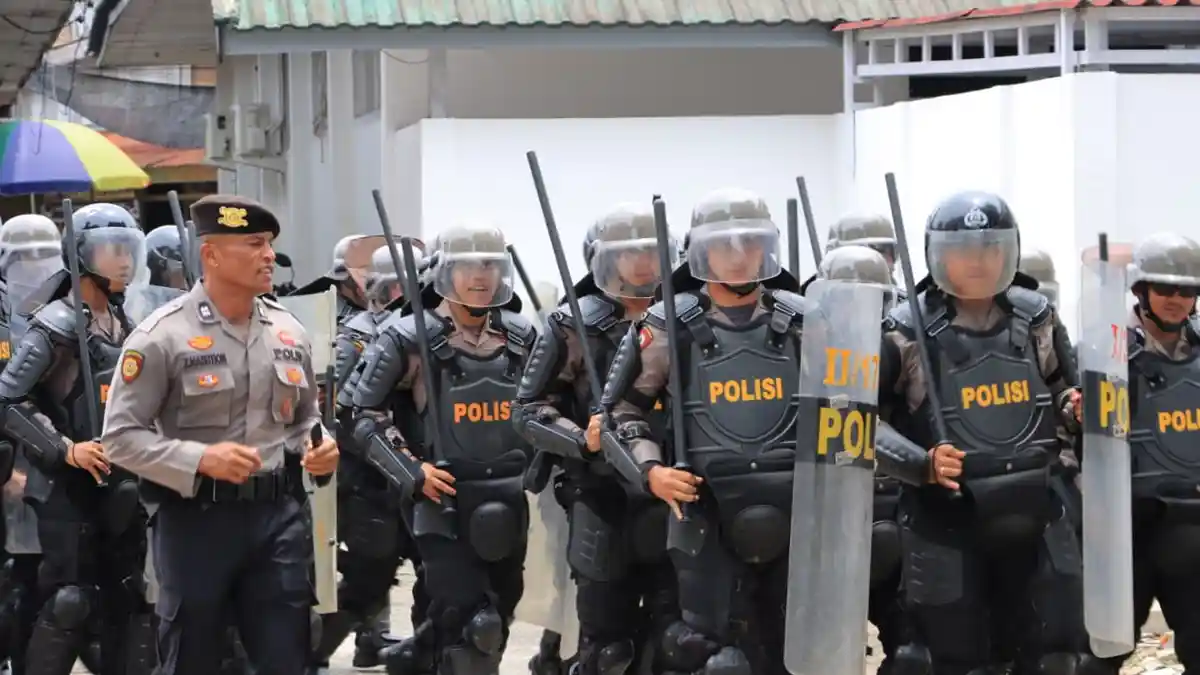 Persiapan Pengamanan Pemilu 2024, Polres Labuhanbatu Gelar Pelatihan Sispamkota di KPU