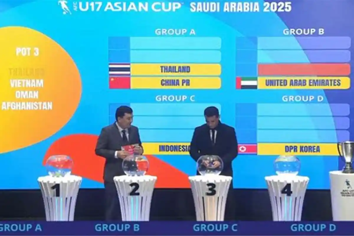 Hasil Drawing Piala Asia AFC U17 2025 Resmi Daftar Lawan Timnas Indonesia Grup C