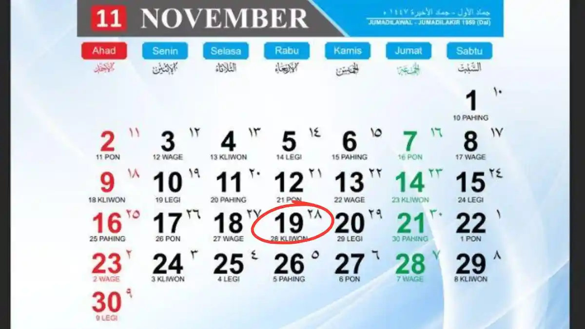 19 November Memperingati Hari Apa? Cek Kalender 2025, Long Weekend Menanti