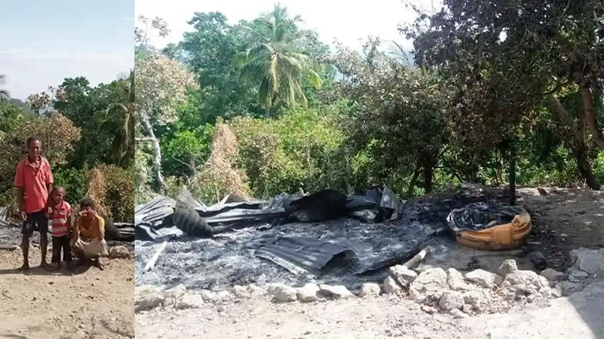 Satu Unit Rumah Warga Tuanggeo di Palue Ludes Terbakar
