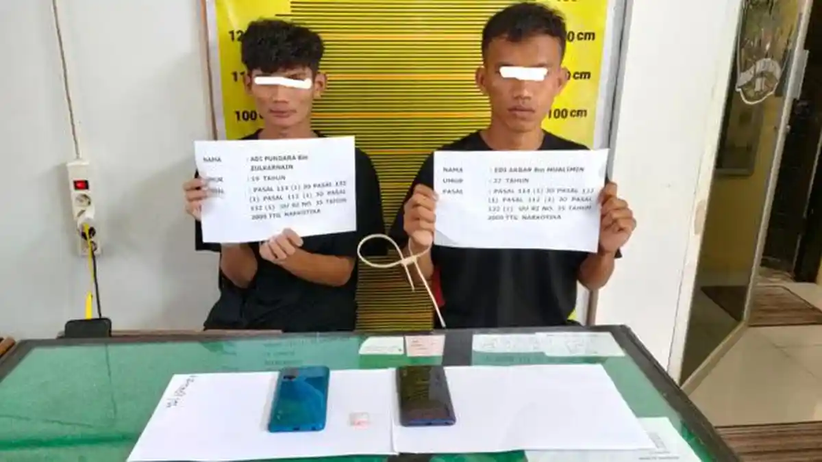 Nekat Edarkan Sabu di Merangin, Dua Warga Desa Muara Danau Sarolangun Ditangkap Polisi