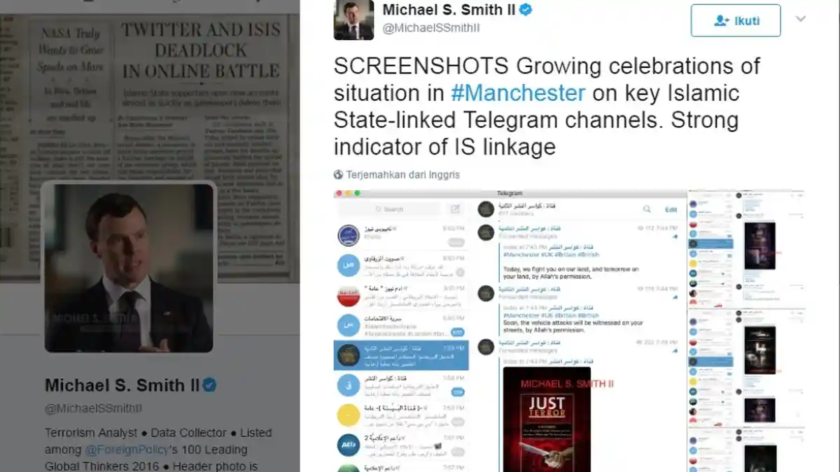 Simpatisan ISIS Rayakan Serangan Bom Bunuh Diri Manchester