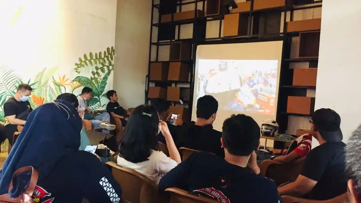 Nobar MotoGP Honda Community, Komunitas Honda Lampung dukung Pembalap Indoneisa