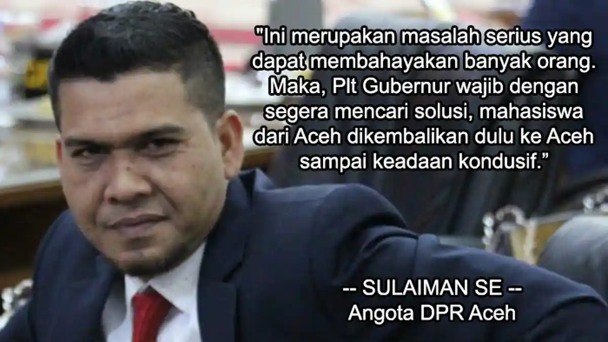 Virus Corona Serang China, Anggota DPR Aceh Sarankan Plt Gubernur Jemput Mahasiswa di Tiongkok
